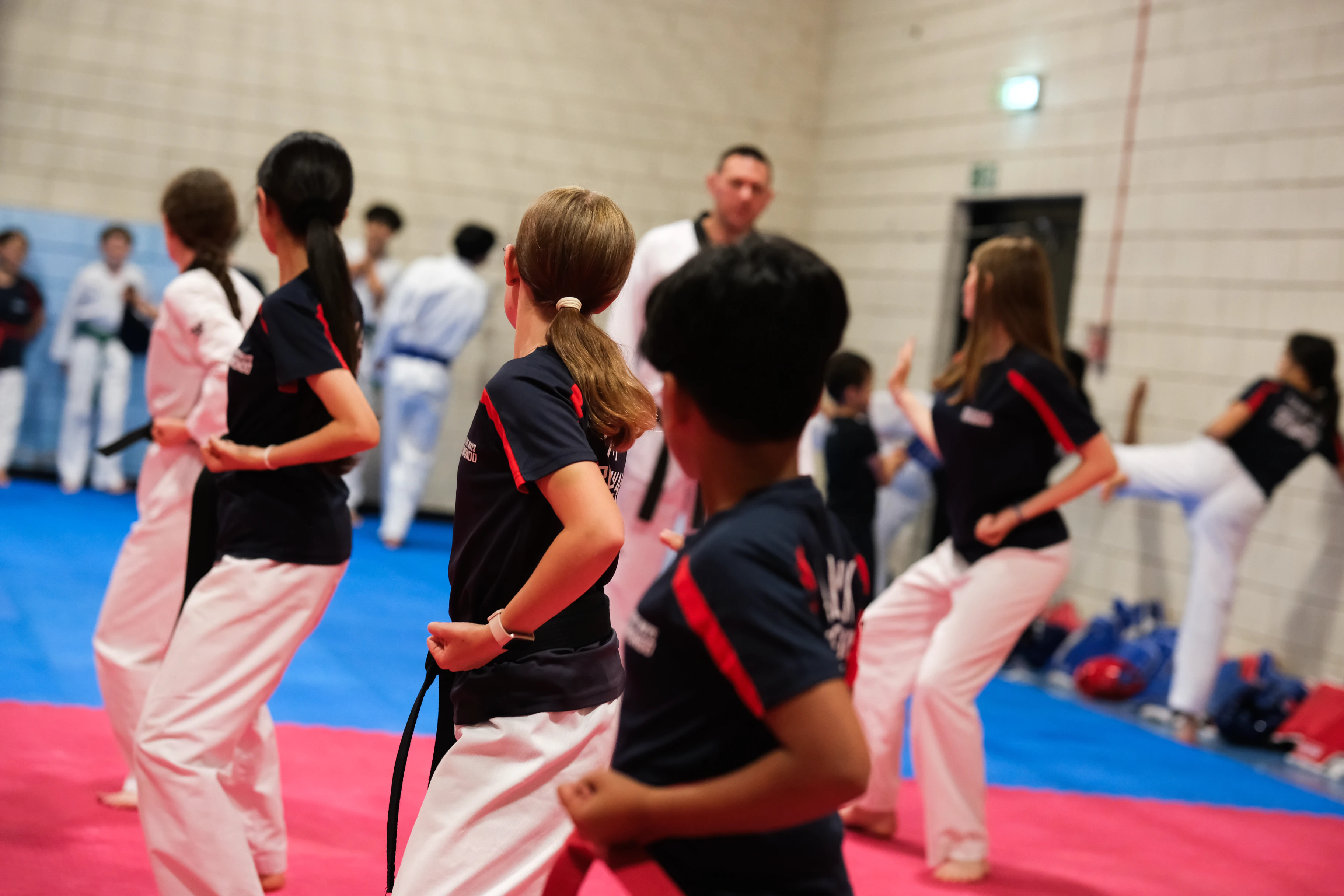 Creative Ways Taekwondo students training together in Milton Keynes